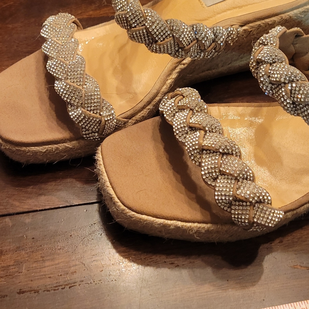 Steve Madden Sparkle Espadrille 9 wide - Picture 4 of 4